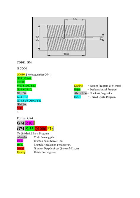 g74 cnc torna|g74 cnc code explained.